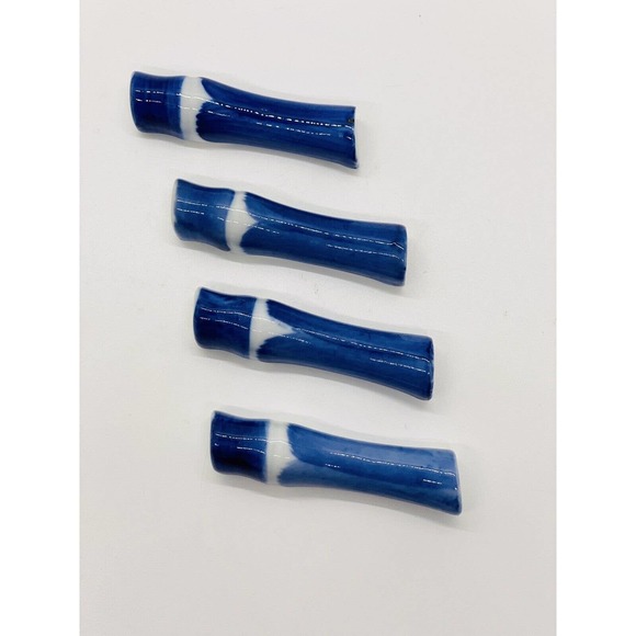 3" Ceramic Blue/White Japanese Chopstick Rests-Set of 4 - Picture 2 of 6